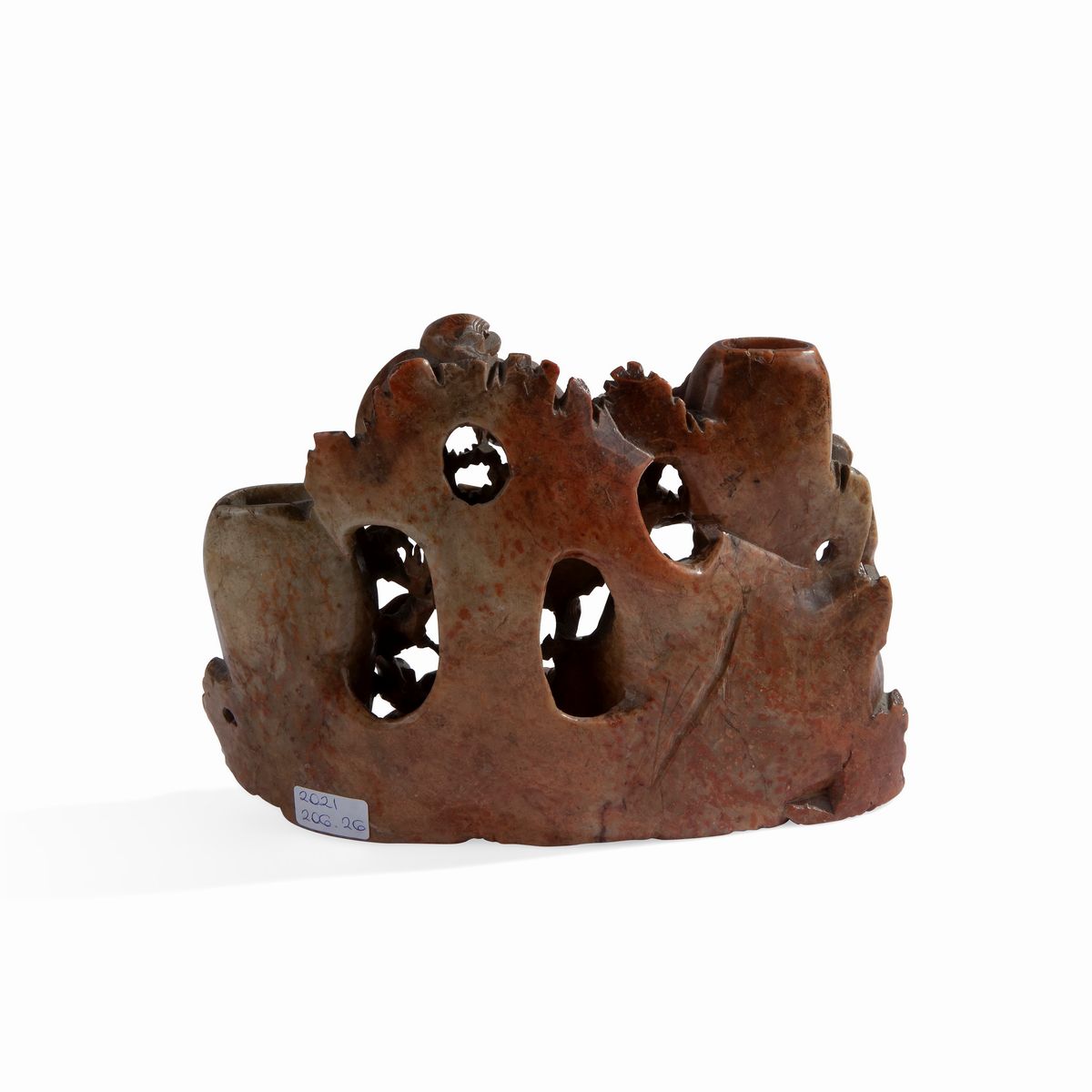 Composizione in Pietra Saponaria con Tre Vaschette, Cina, XX Secolo