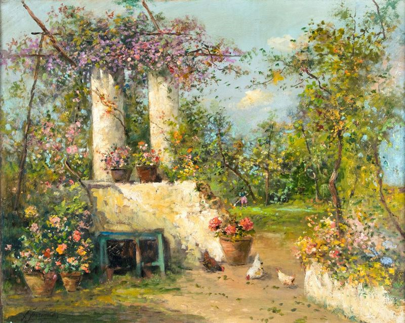 Antonio Ferrigno - Giardino con Polli