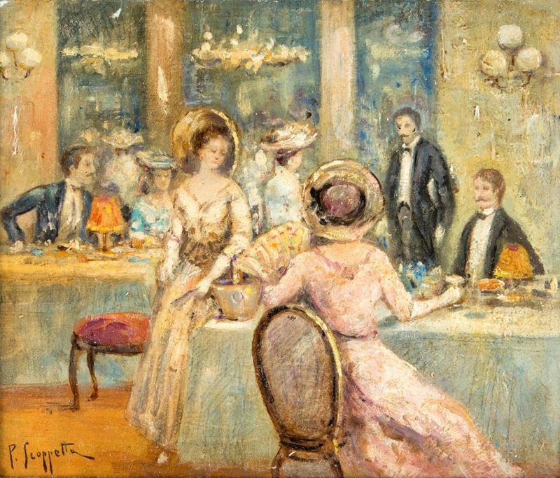 Pietro Scoppetta - Cafè De la Paix a Parigi