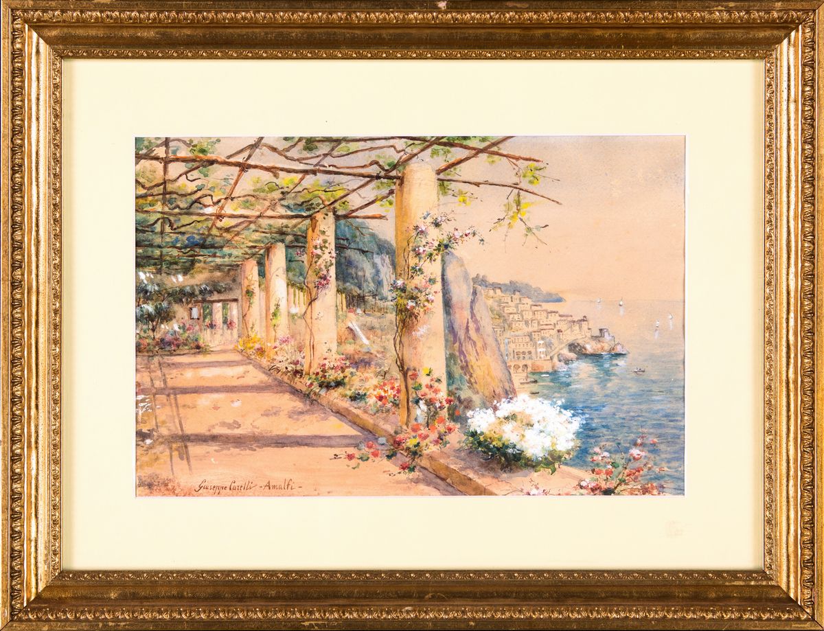 Pittore del XIX Secolo - Scorcio di Amalfi
