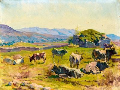 Paesaggio con Buoi