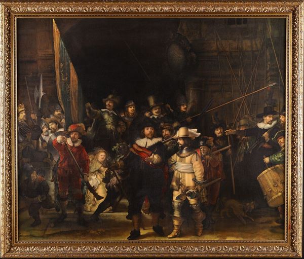 La ronda di notte, da Rembrandt