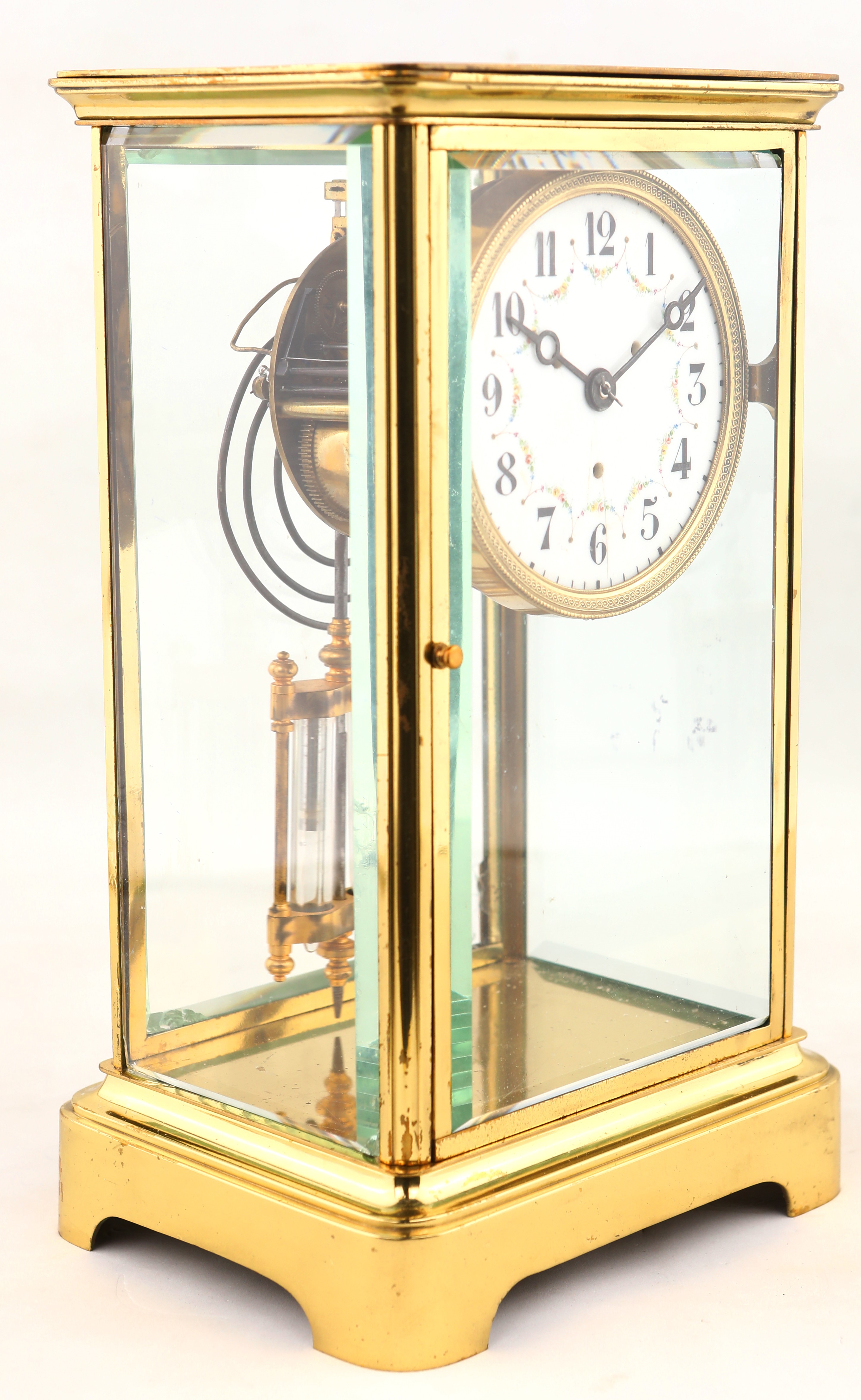 Orologio tipo cappuccina in ottone dorato, prima metà del XX secolo