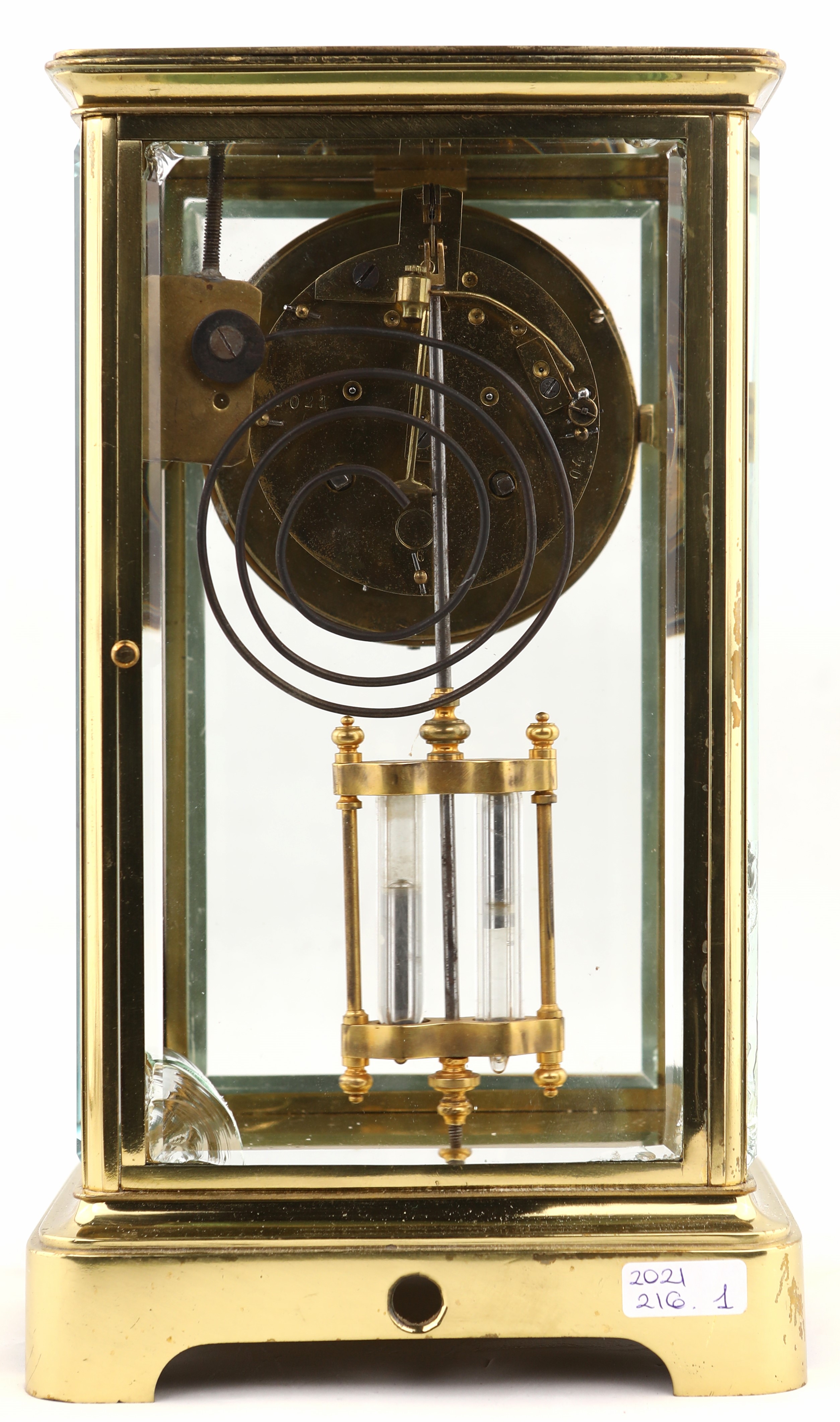 Orologio tipo cappuccina in ottone dorato, prima metà del XX secolo