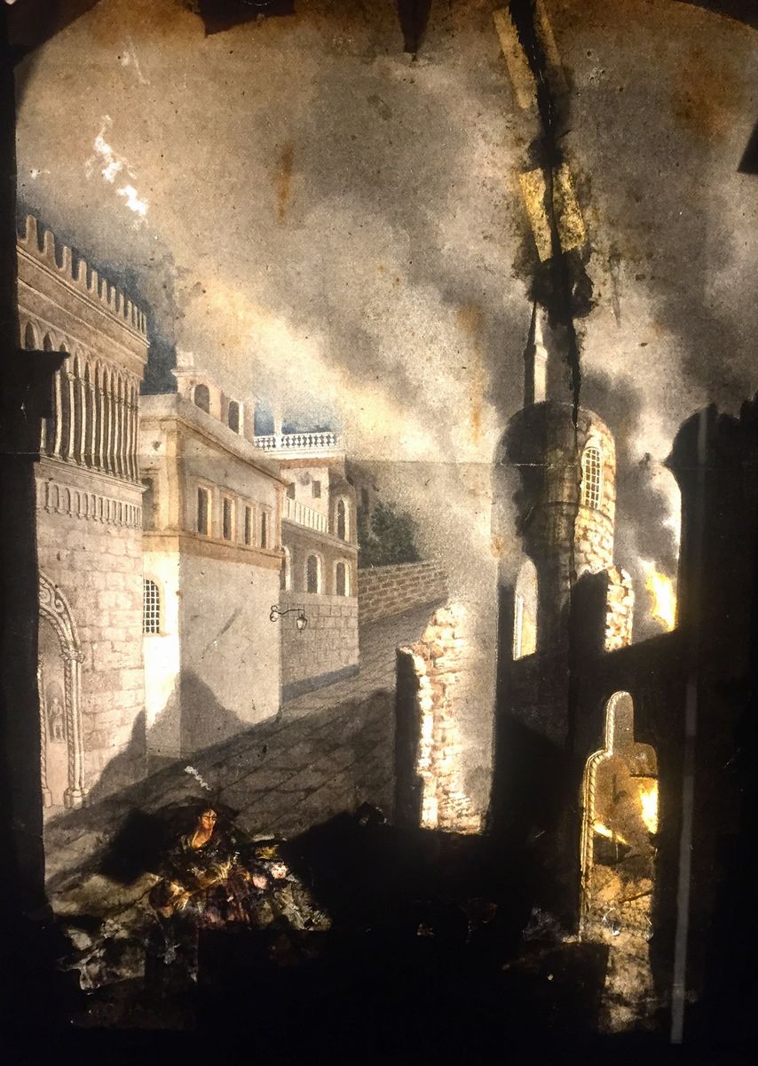 Mobile da Centro con Lanterna Magica, Napoli, Prima Metà del XIX Secolo