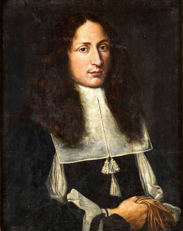 Pittore del XVII secolo - Ritratto di gentiluomo con parrucca
