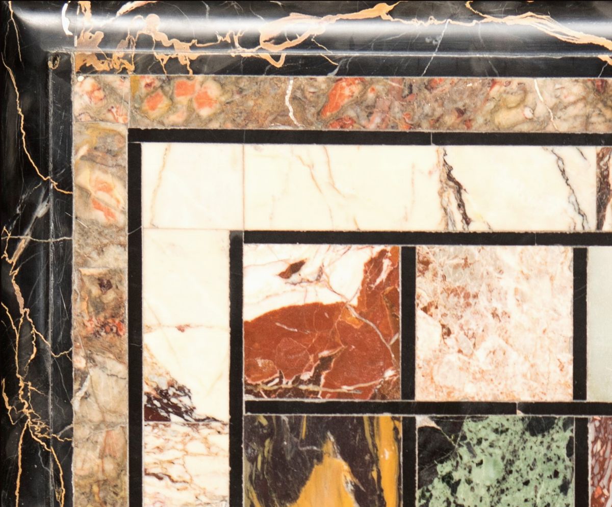 Piccolo Piano in Marmo Portoro, XIX Secolo