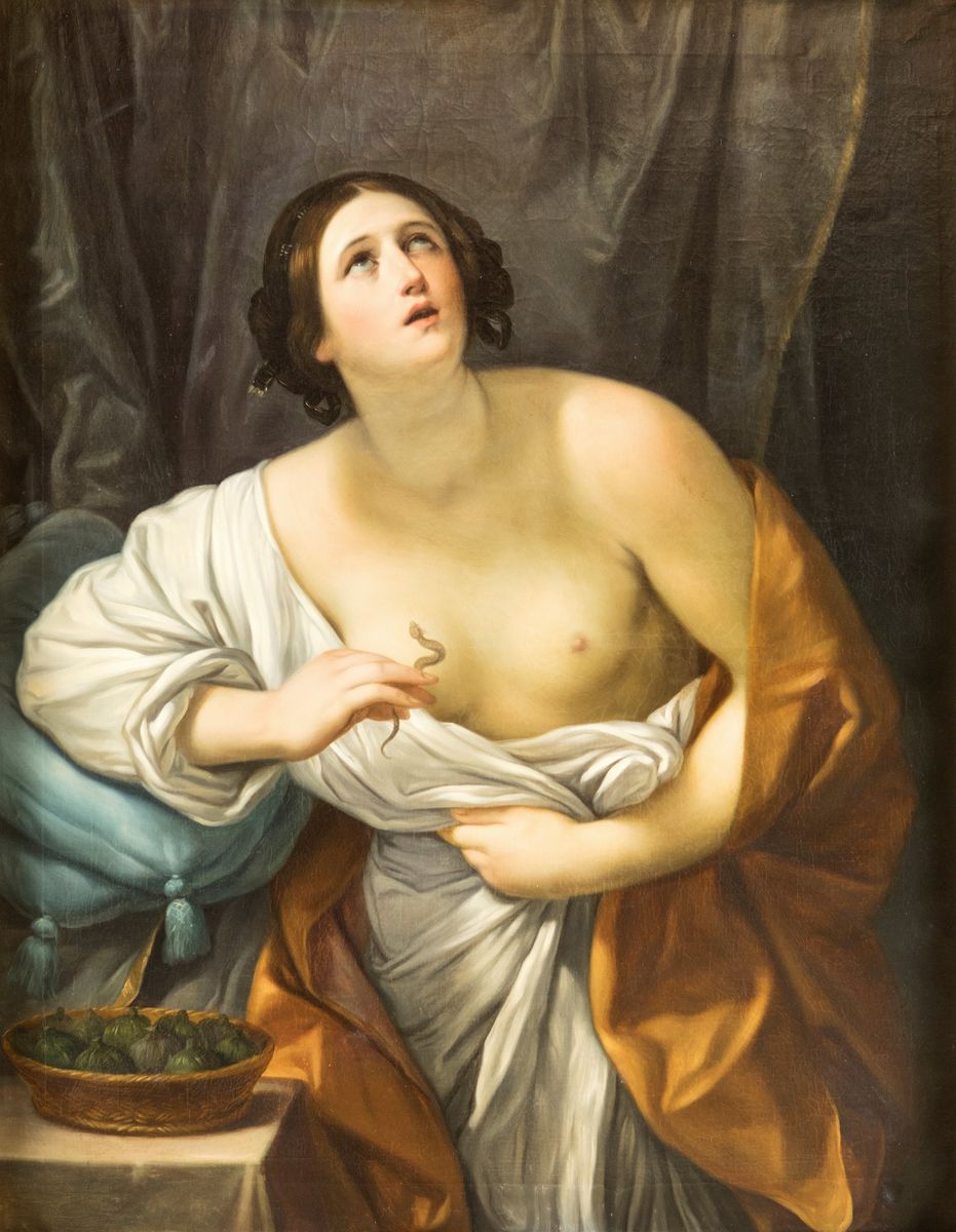 Pittore del XIX Secolo - Cleopatra che Si Uccide con L'aspide