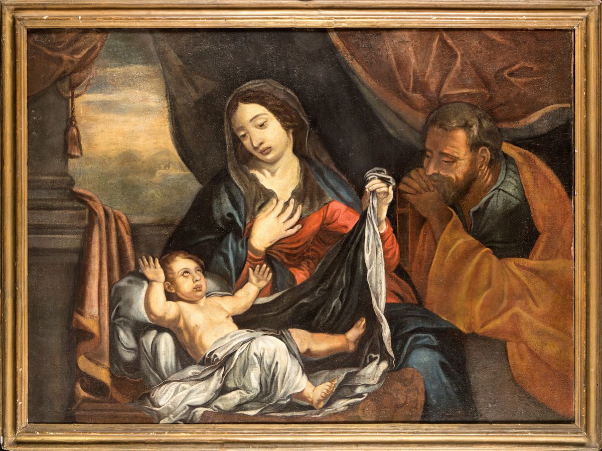 Pittore del XVIII Secolo - Madonna del Velo - Sacra Famiglia