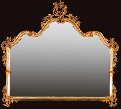 Caminiera in Legno Dorato, XIX Secolo