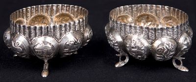 Coppia di Coppette in Argento, Manifattura Persiana