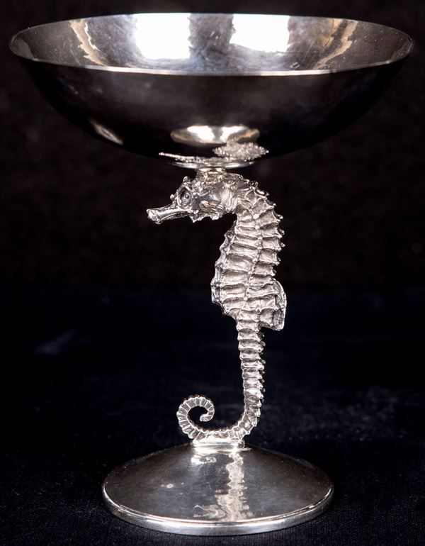 Alzatina in argento sterling, Londra 1933, argentiere A.N.S.