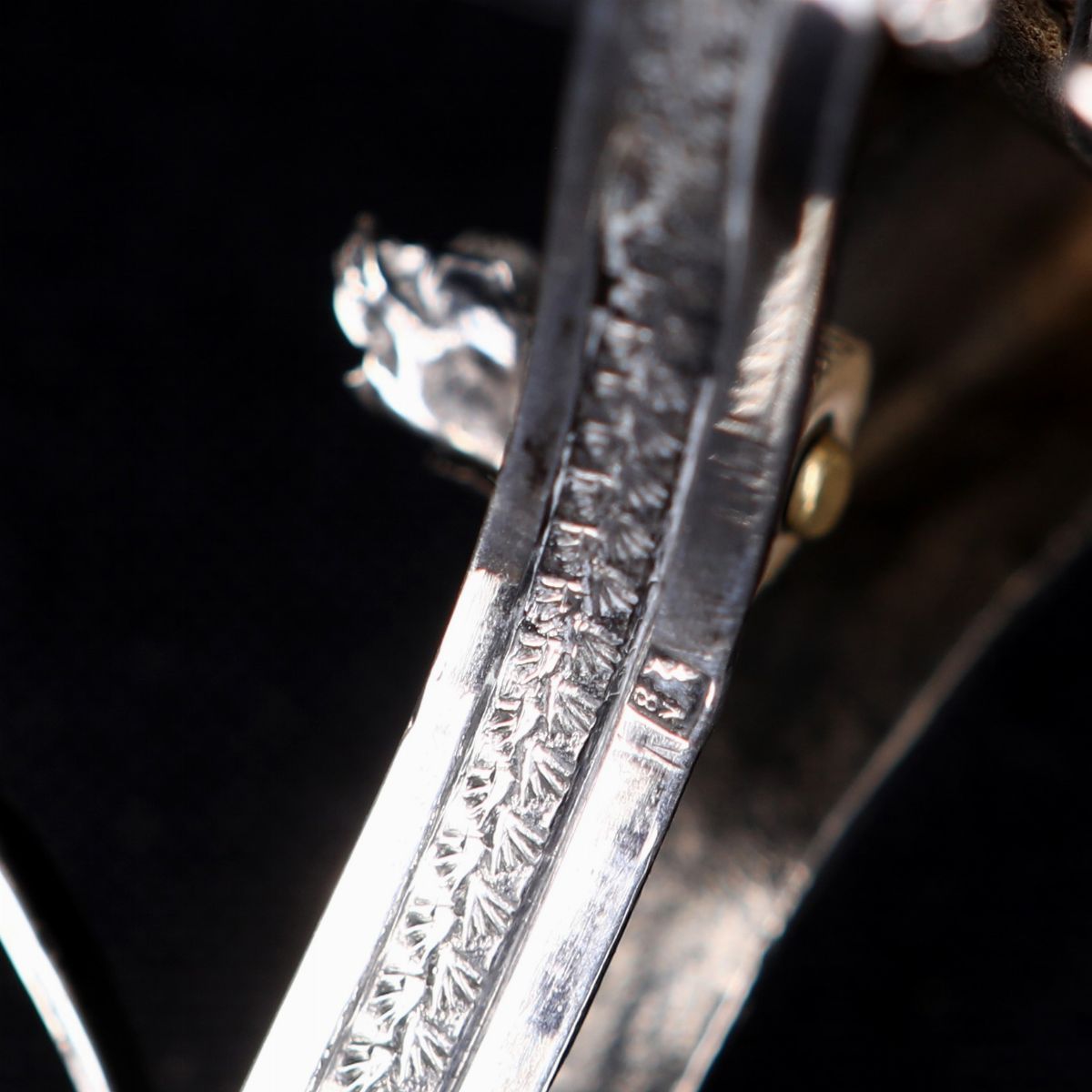 Portacero in Argento 833/1000 Sbalzato, Napoli 1820/'30, Argentiere r.V.