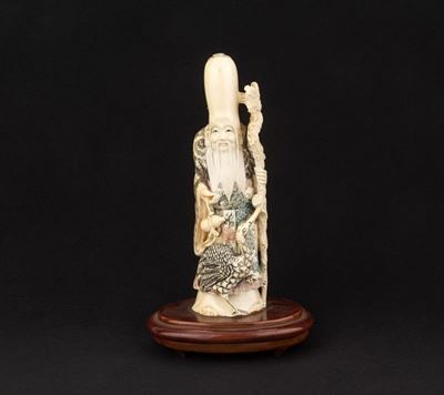 Scultura in Avorio Vecchio Saggio