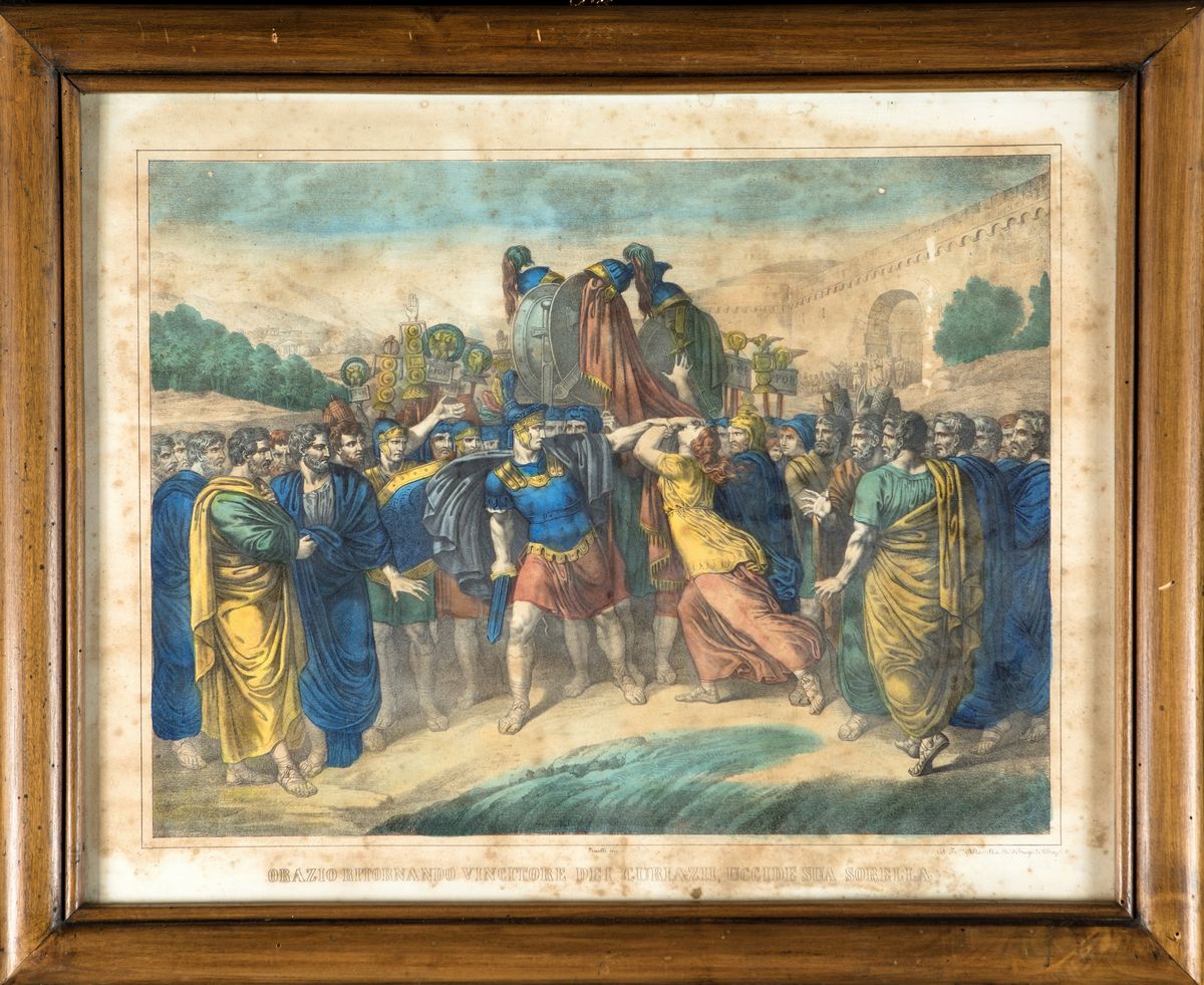 Bartolomeo Pinelli - A) Bruto Condanna i Suoi Figli Tito e Tiberio a Morte Come Complici di Congi...