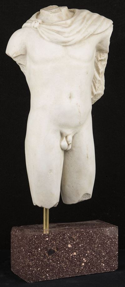 Torso Virile in Marmo Statuario