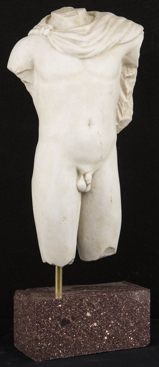 Torso Virile in Marmo Statuario