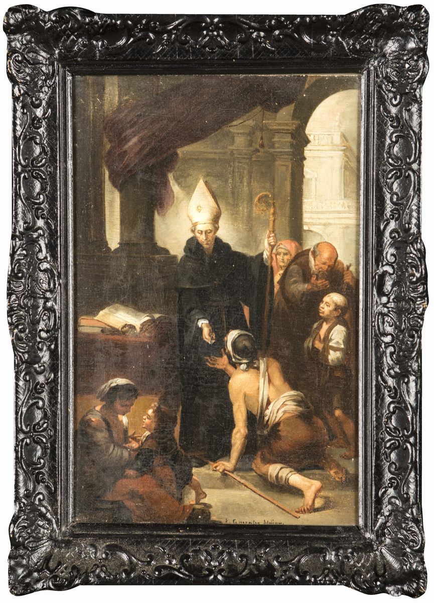 Scuola Veneta, Fine del XVIII Secolo - San Tommaso di Villanova Distribuisce L'elemosina ai Pover...