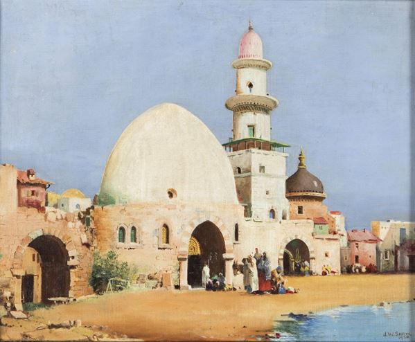 Pittore del XX secolo - Moschea a Tunisi
