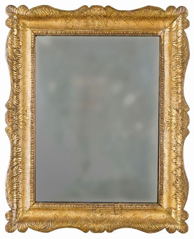 Specchiera in Legno Dorato, Napoli, XVIII Secolo