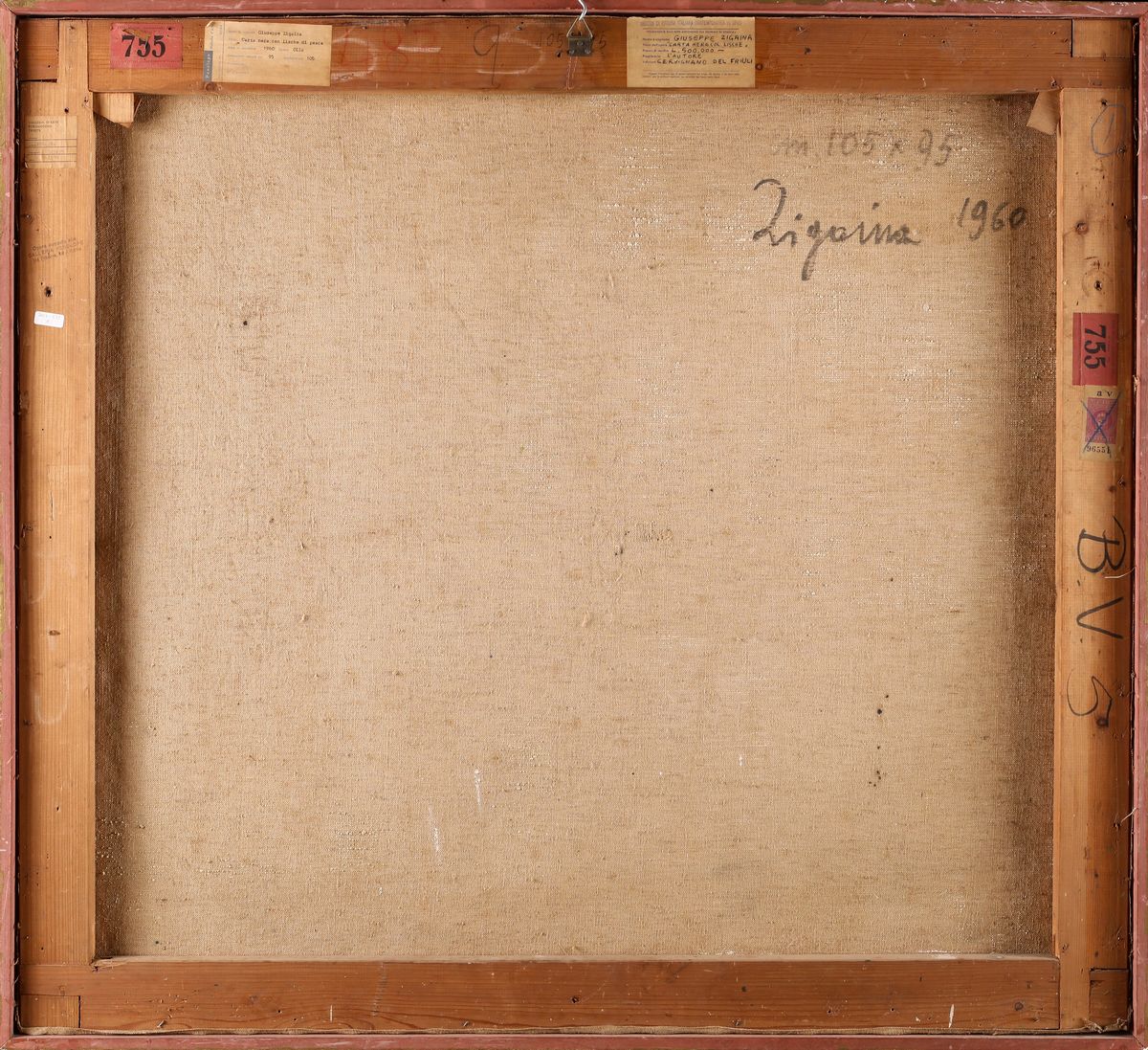 Giuseppe Zigaina - Carta Nera con Lische di Pesce