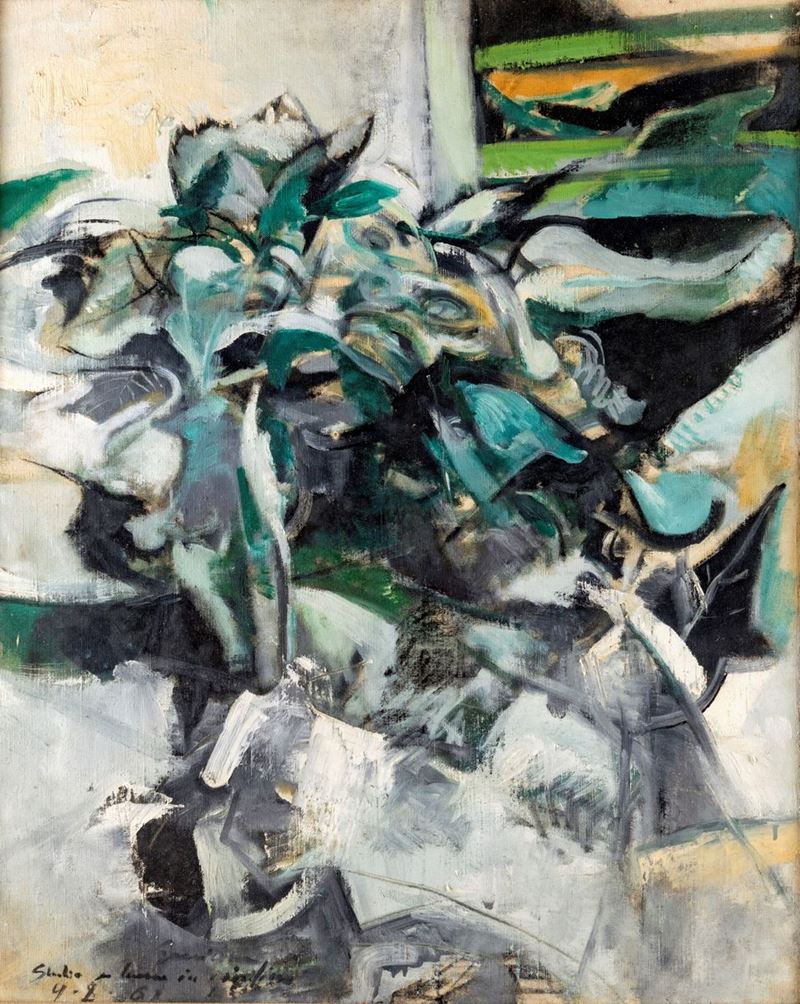 Piero Guccione - Secondo Studio per L'uomo in Giardino