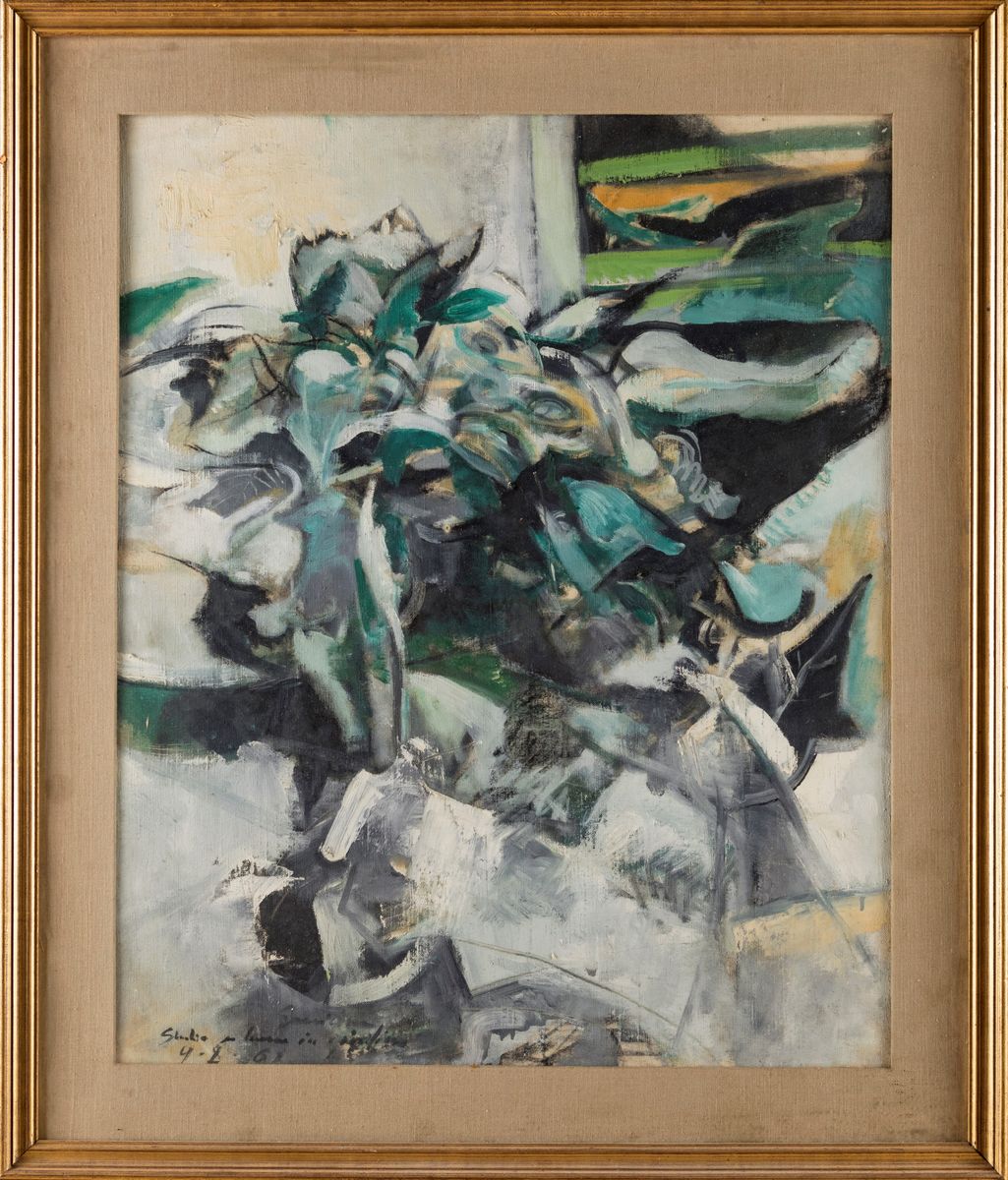 Piero Guccione - Secondo Studio per L'uomo in Giardino