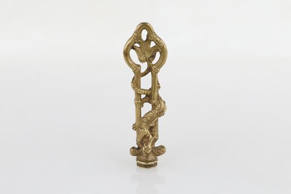 Sigillo in ottone dorato, XX secolo