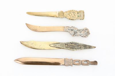 Quattro Tagliacarte in Bronzo Dorato, Francia, Inizi del XX Secolo
