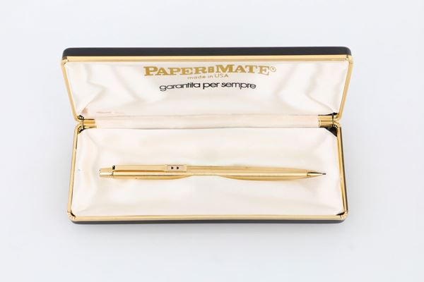 Paper Mate, portamine in metallo dorato