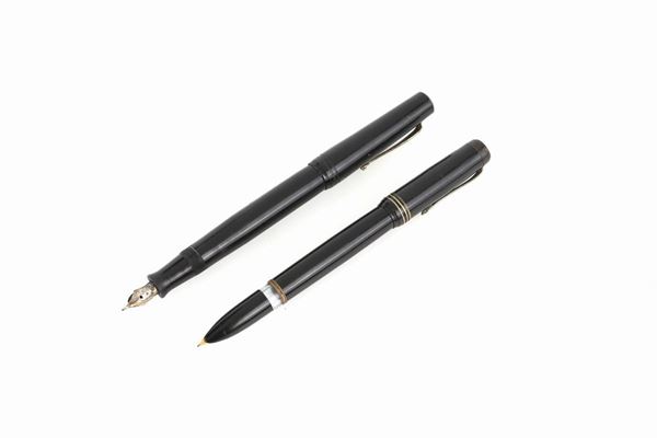 Due penne stilografiche vintage in vernice