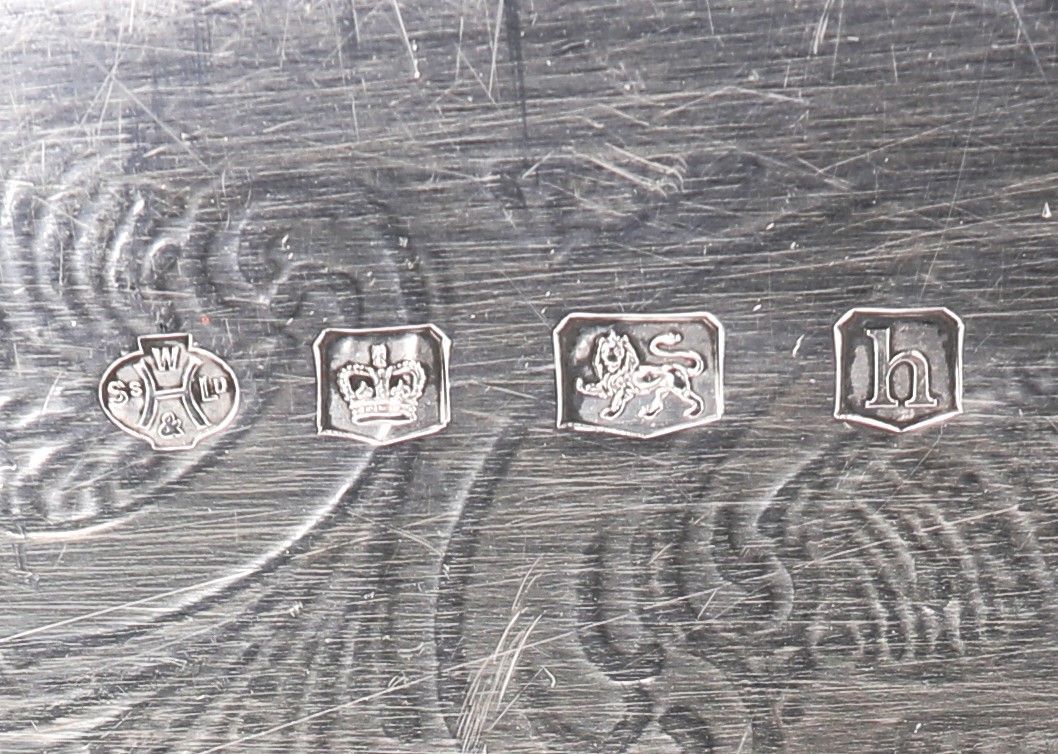 Vassoio Rettangolare in Argento con Manici, Londra
