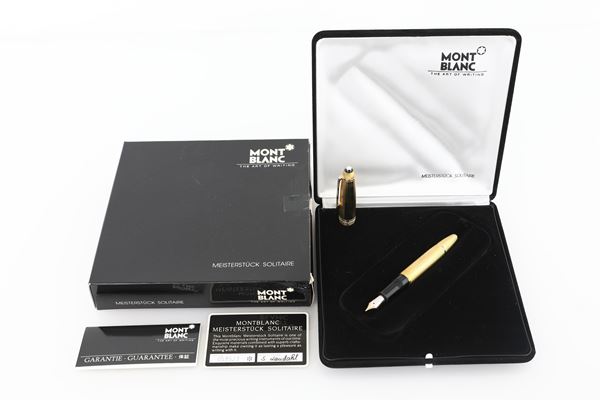 Montblanc Meisterstuck N°146 Solitaire, penna stilografica placcata in oro