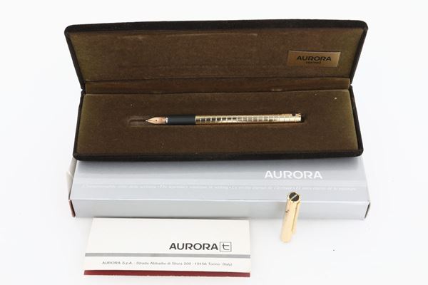 Aurora Hastil, penna stilografica in argento 925 vermeil