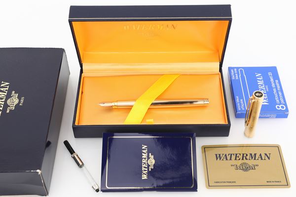 Waterman Ideal, penna stilografica in metallo placcato oro