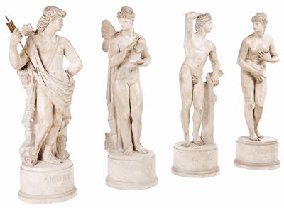 Quattro Sculture Neoclassiche in Gesso