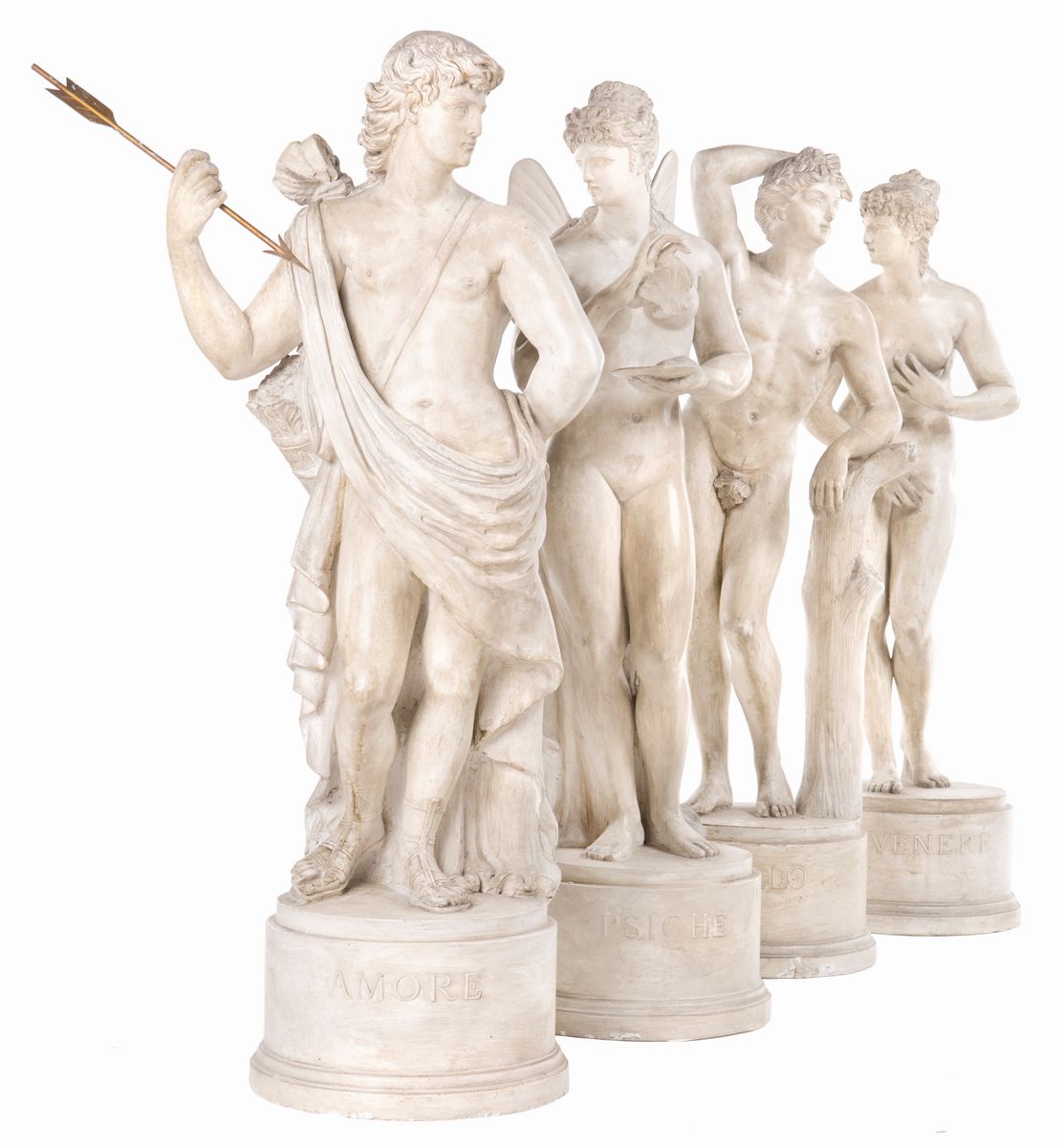 Adamo Tadolini - Quattro Sculture Neoclassiche in Gesso