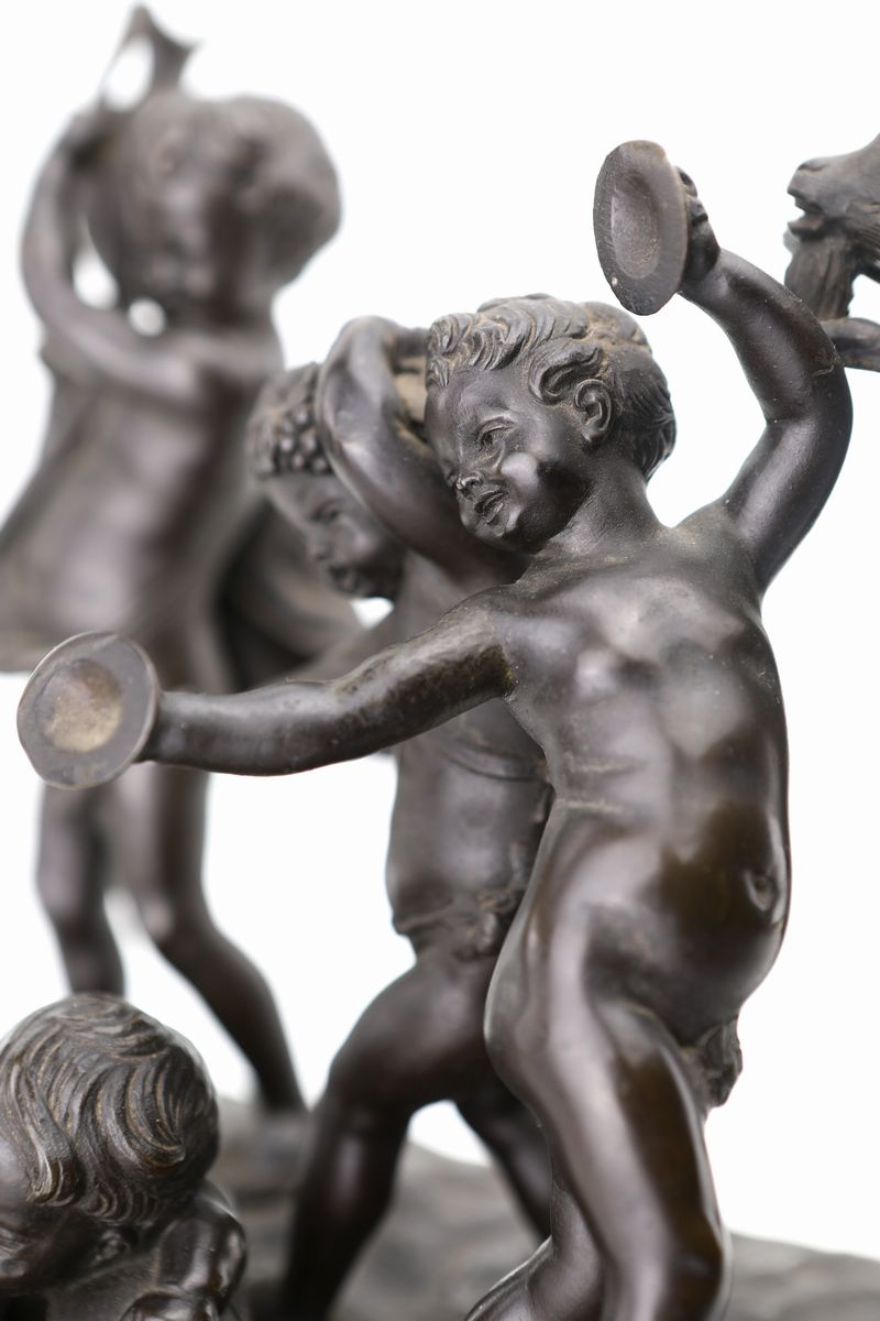Gruppo in Bronzo Brunito, Francia, XIX Secolo