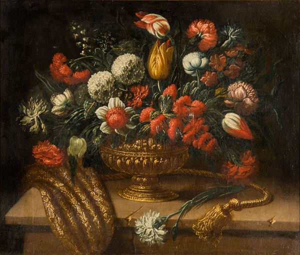 Scuola Toscana del XVII secolo - Natura morta di fiori