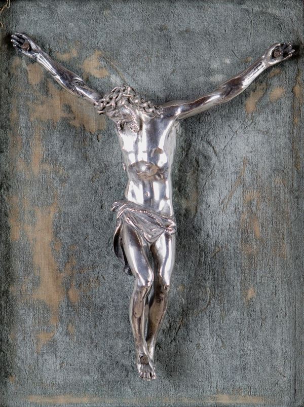 Cristo crocifisso in argento
