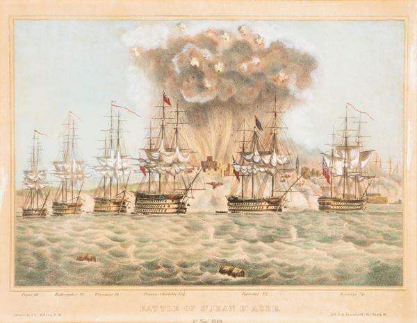 Charles Frederick de Brocktorff - Bombardamento durante la battaglia di Acri (3 novembre 1840)