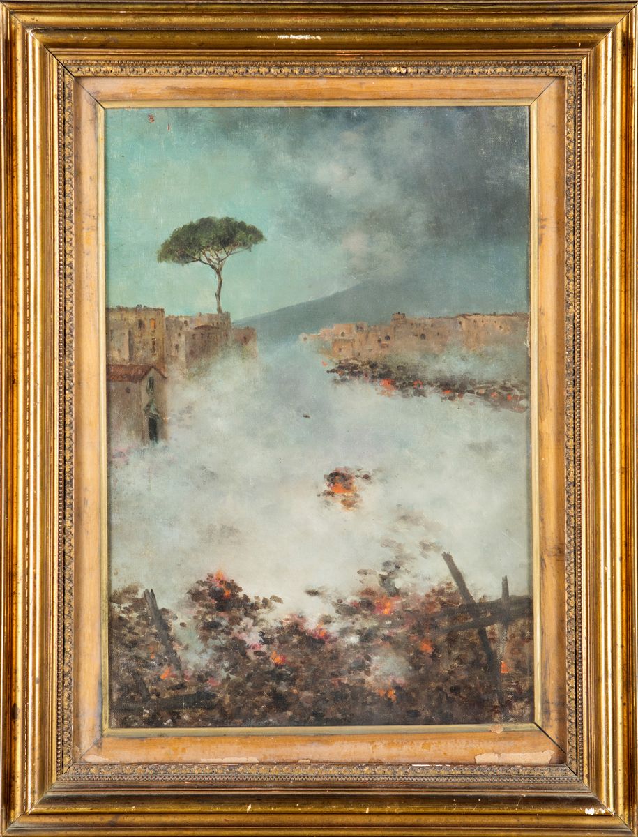 Pittore del XIX Secolo - Paesaggio con Nebbia