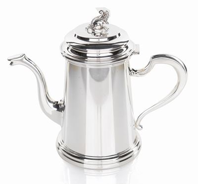 Caffettiera in Argento 925, Argenteria Cassetti, Firenze, Anni Settanta