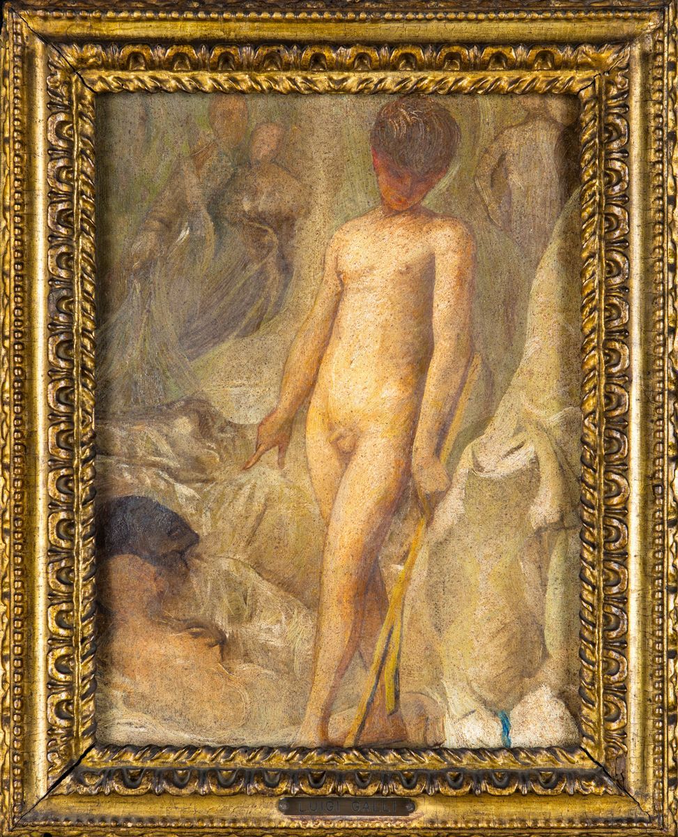 Luigi Mauro Galli - Interno con Studio di Ragazzo