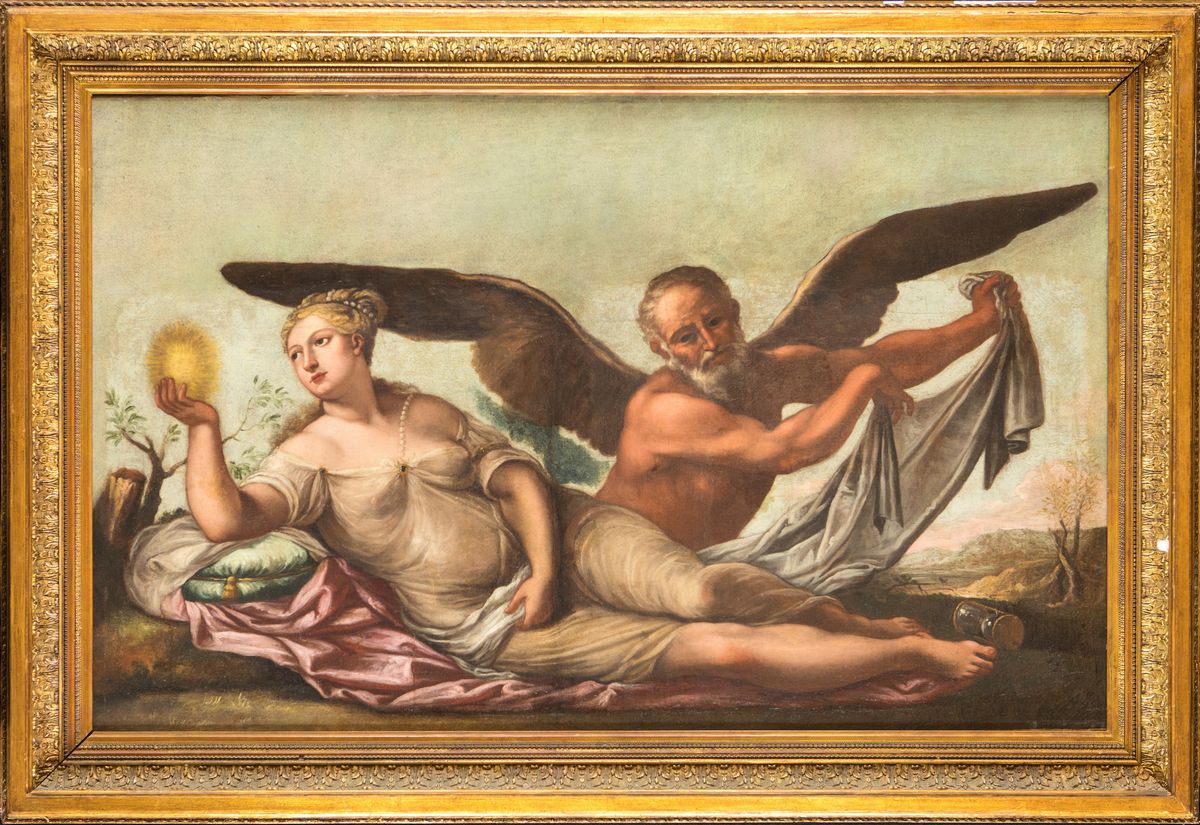 Scuola Veneta del XVII Secolo - Allegoria del Tempo che Svela la Verità