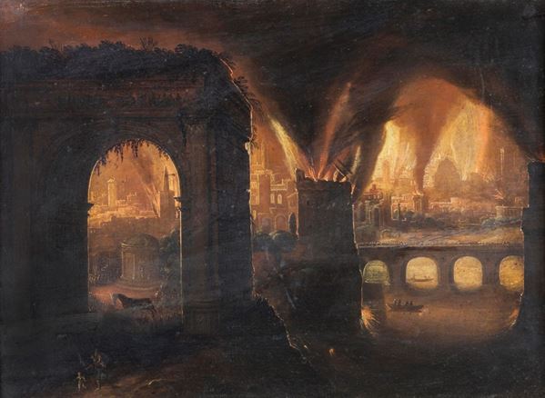 Alessio De Marchis - Enea e Anchise in fuga da Troia in fiamme