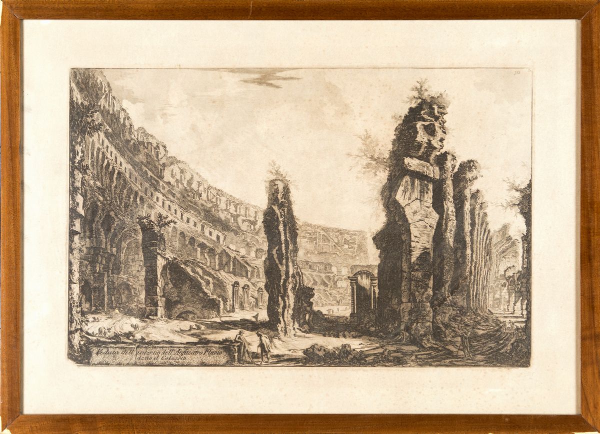 Giovanni Battista Piranesi - Veduta Dell'interno Dell'anfiteatro Flavio Detto il Colosseo