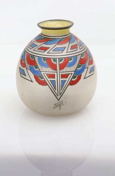 Vaso in Vetro Opalino, Francia, Anni Venti/trenta