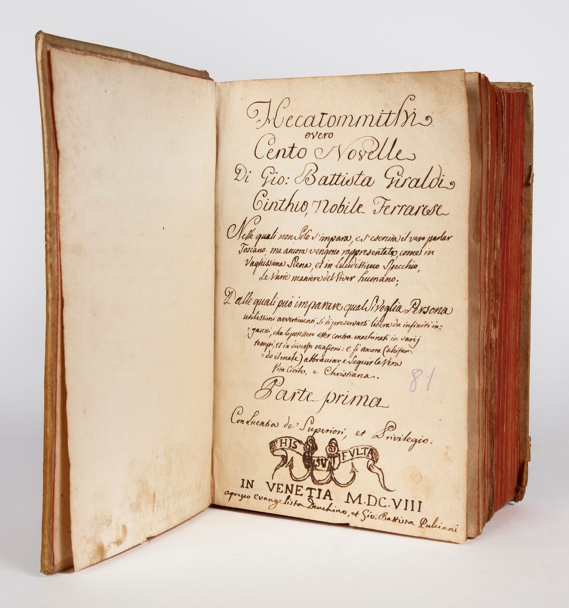 M. Giovanbattista Giraldi Cinthio, De gli Hecatommithi