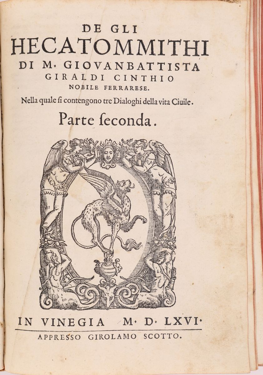 M. Giovanbattista Giraldi Cinthio, De gli Hecatommithi